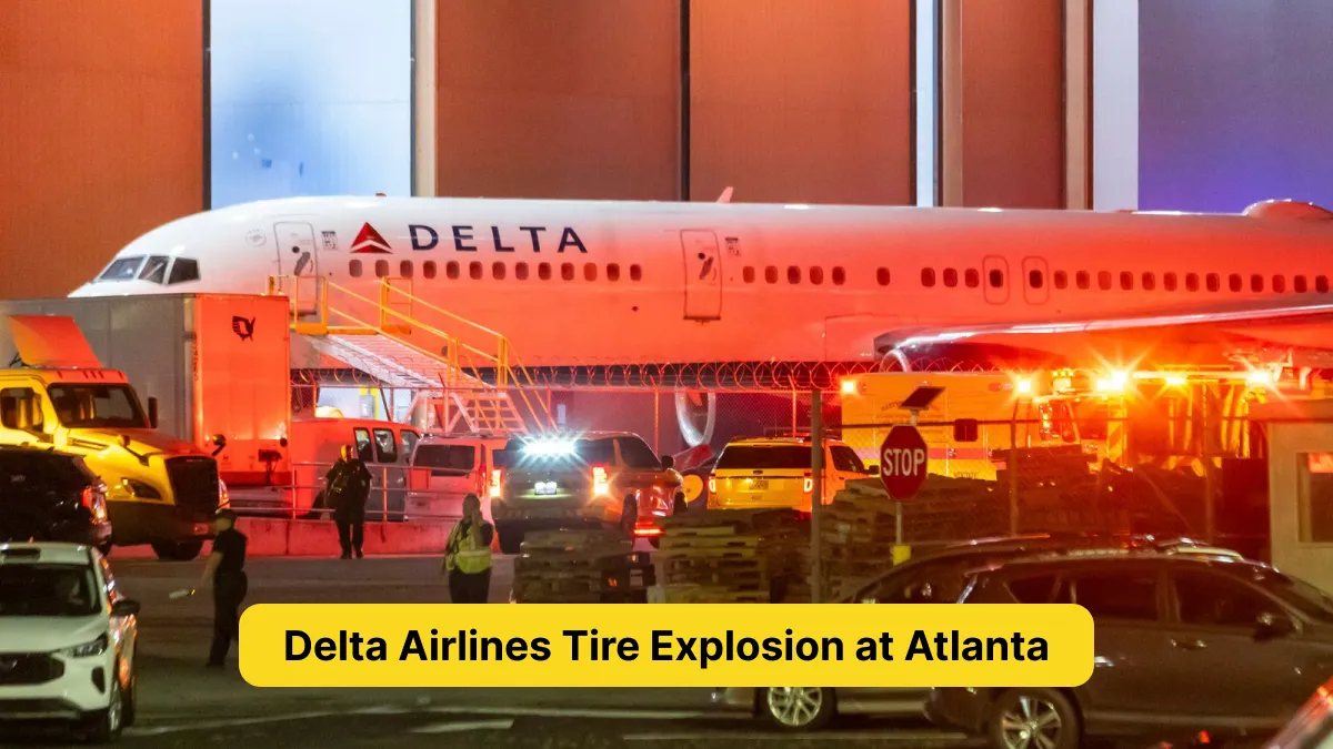 Delta Airlines Tire Explosion at Atlanta