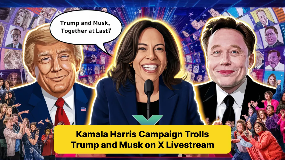 Kamala Harris Campaign Trolls Trump and Musk on X Livestream