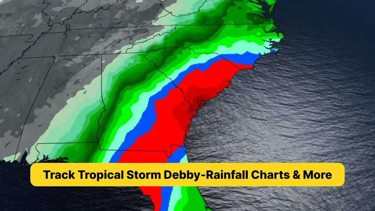 Track Tropical Storm Debby-Rainfall Charts & More