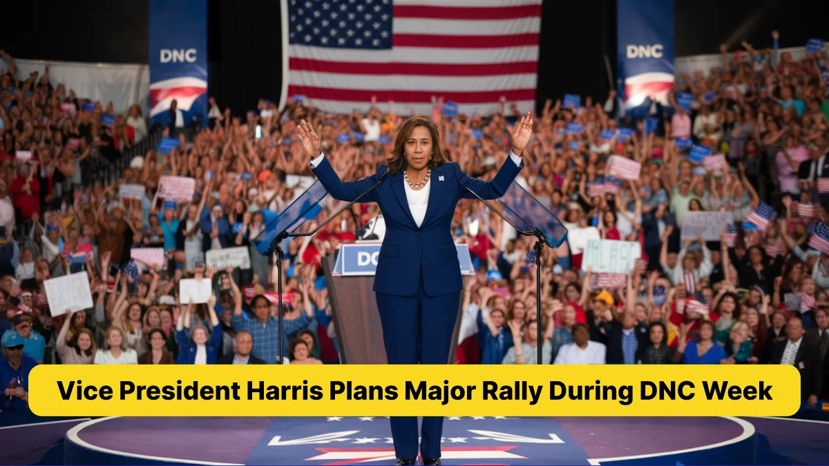 Vice President Harris Plans Major Rally During DNC Week