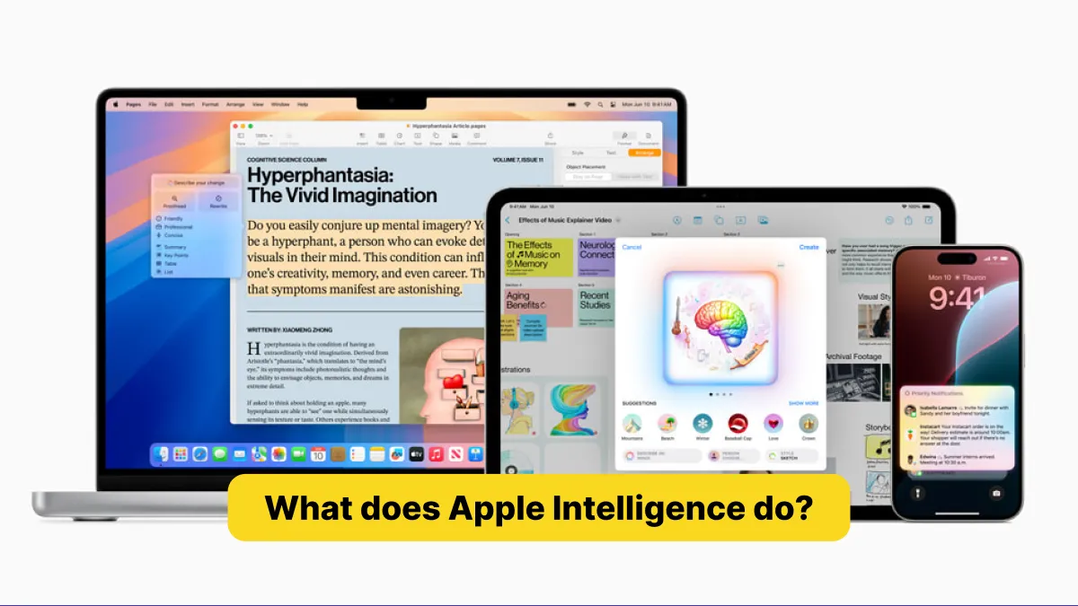 What does Apple Intelligence do