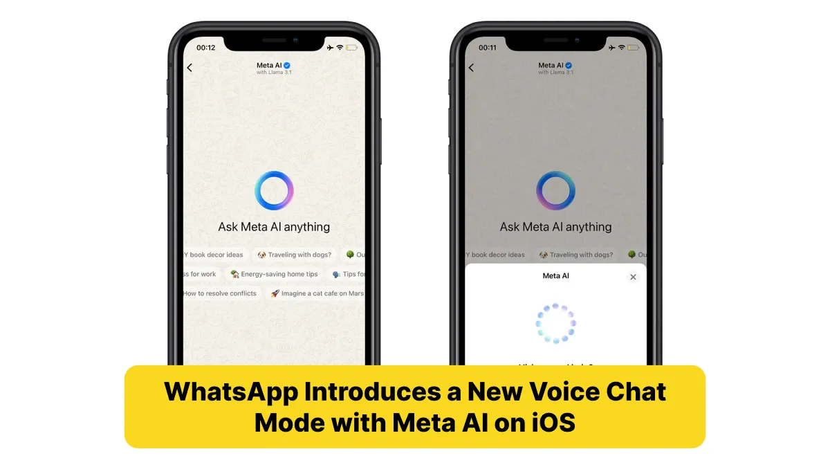 WhatsApp Introduces a New Voice Chat Mode with Meta AI on iOS